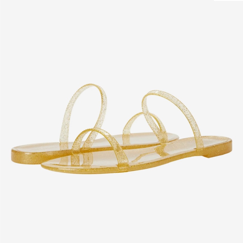 Hpnwob Stuart Weitzman Sawyer Slide Sandal In Gold - image 7